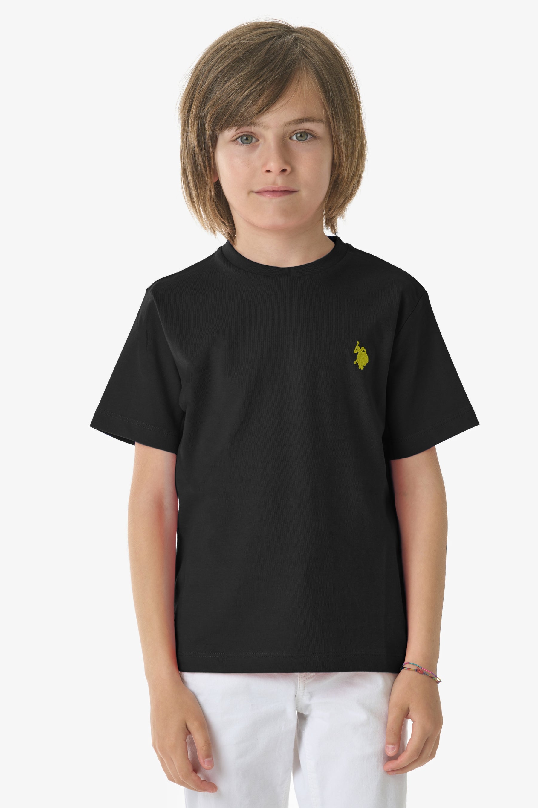 T-shirt girocollo in cotone con logo