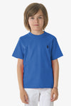 T-shirt girocollo in cotone con logo