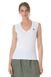 T-shirt senza maniche in cotone light jersey