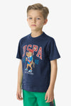 T-shirt in cotone con stampa al centro