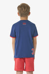 T-shirt in cotone jersey con taschino e patch del numero 3