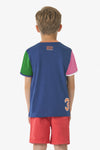 T-shirt in cotone jersey con taschino e patch del numero 3