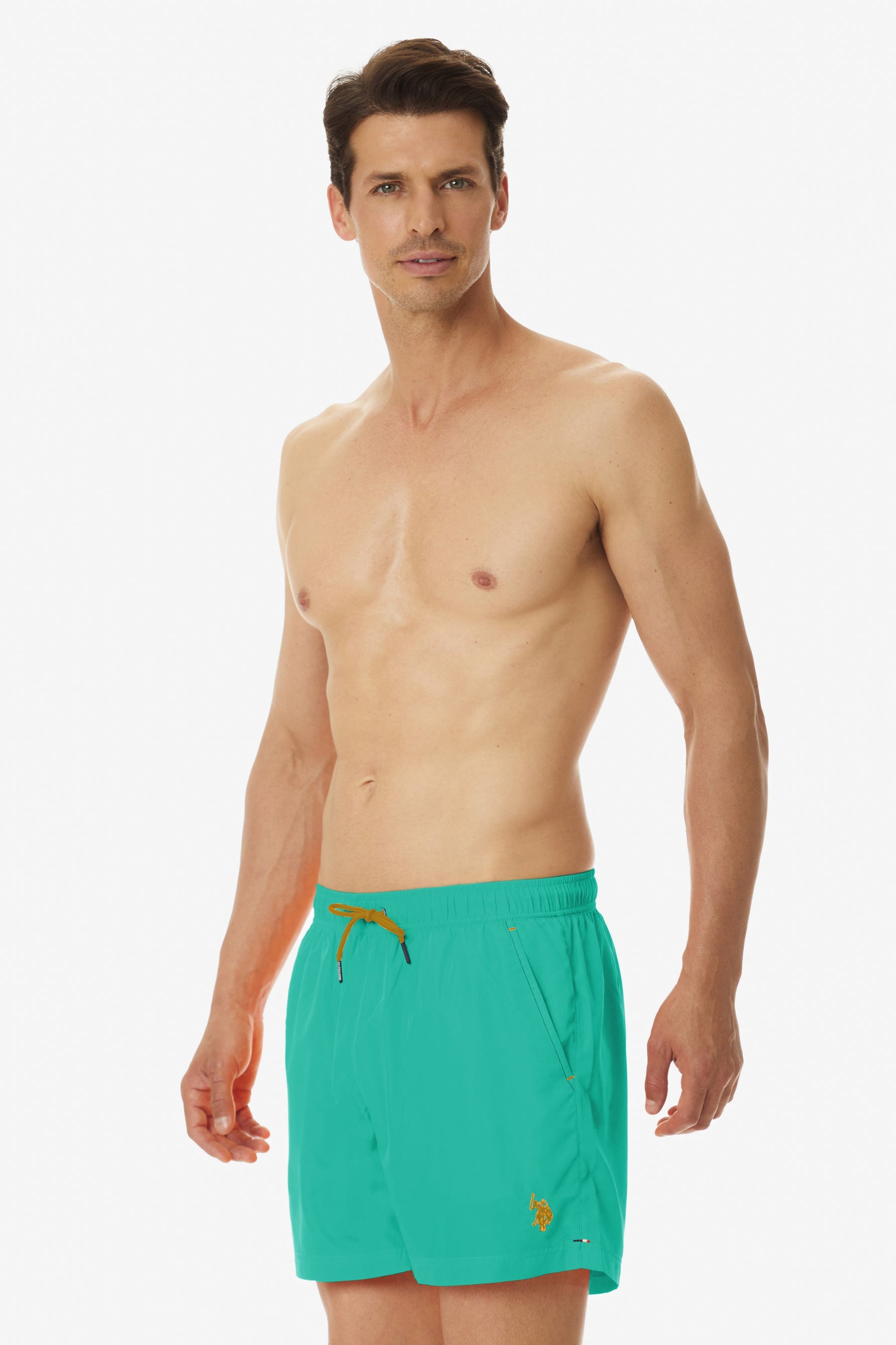 Shorts da mare in nylon tech con logo