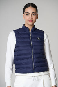 Gilet trapuntato con chiusura zip