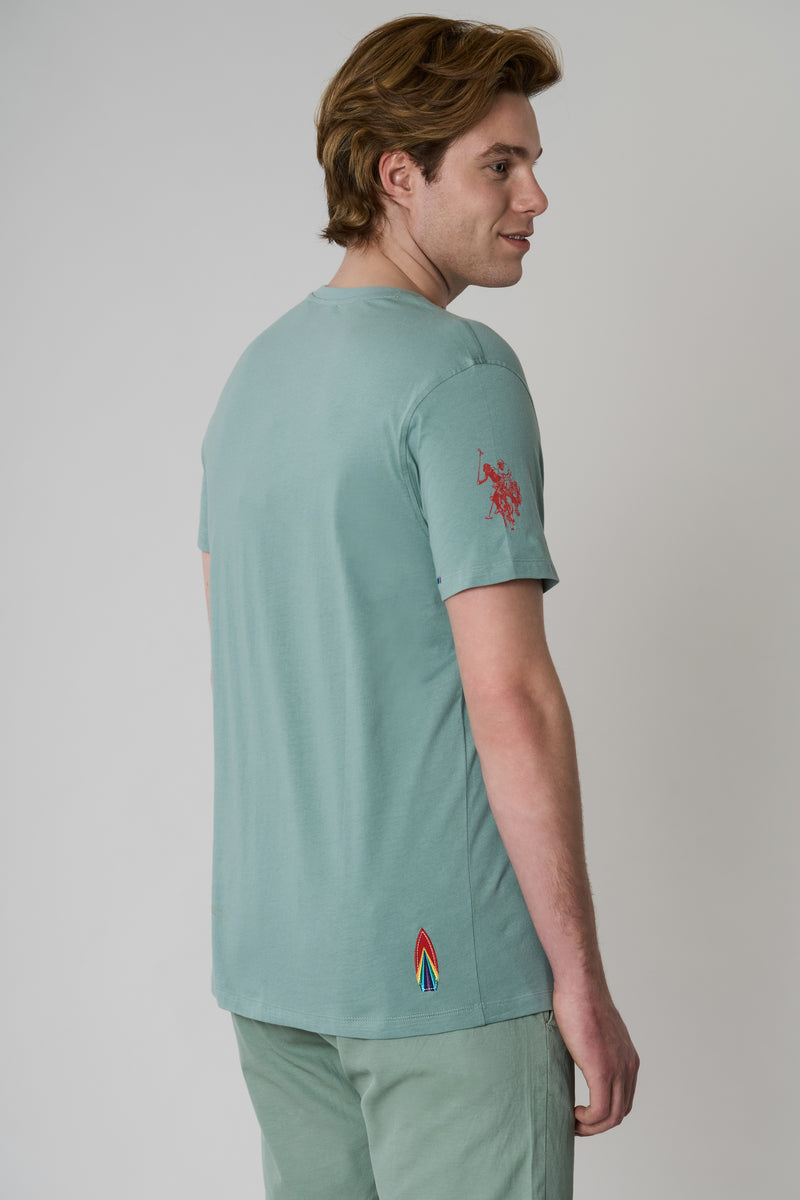 T-shirt a maniche corte con stampa lato cuore e logo