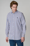 Camicia in cotone check con logo