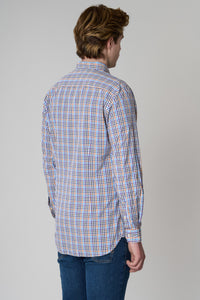 Camicia in cotone check con logo
