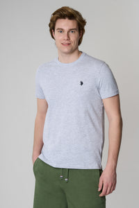T-shirt girocollo in cotone jersey con logo