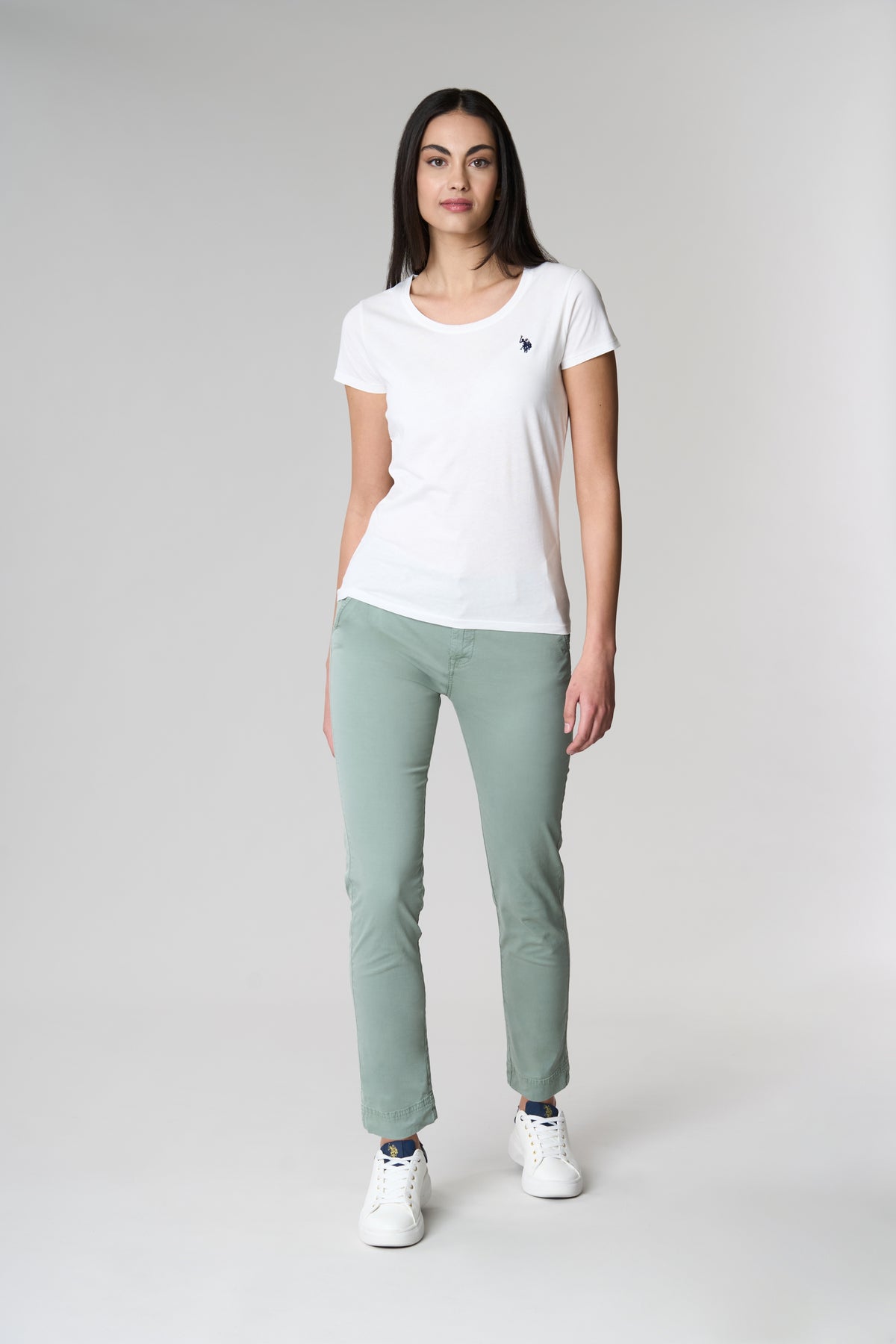 Pantalone chino in cotone gabardine