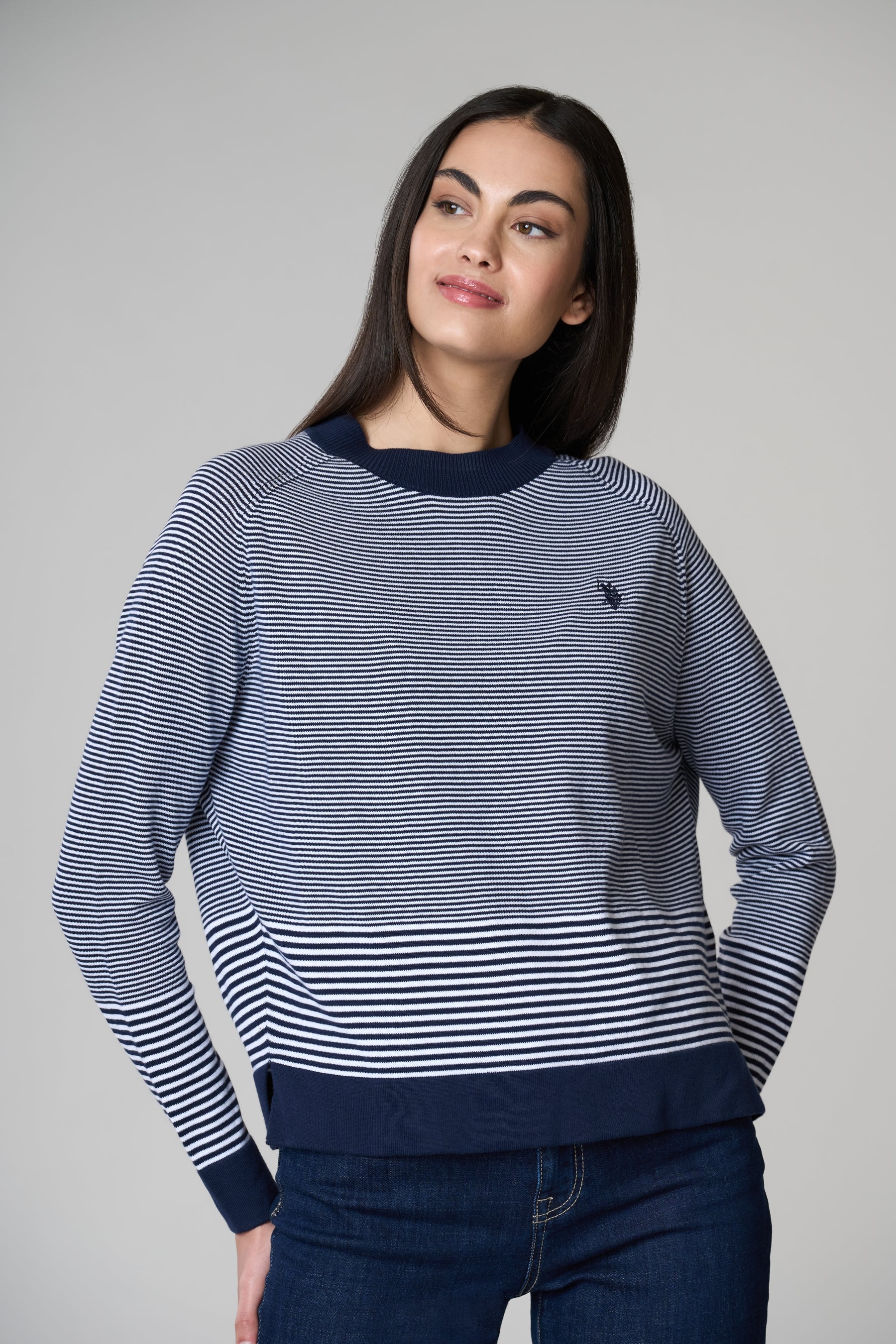 Maglia in cotone a righe