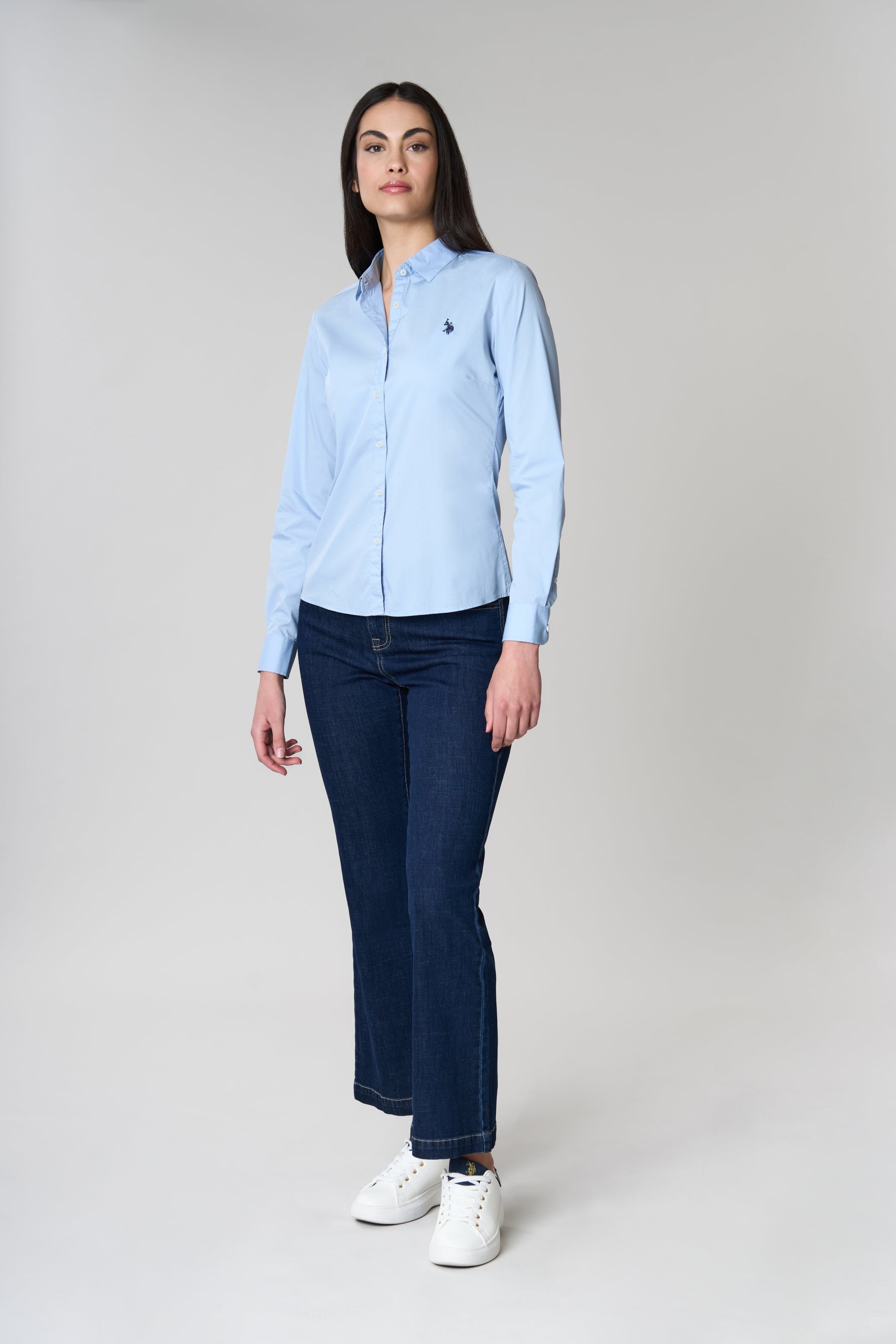 Camicia misto cotone stretch silky finishing