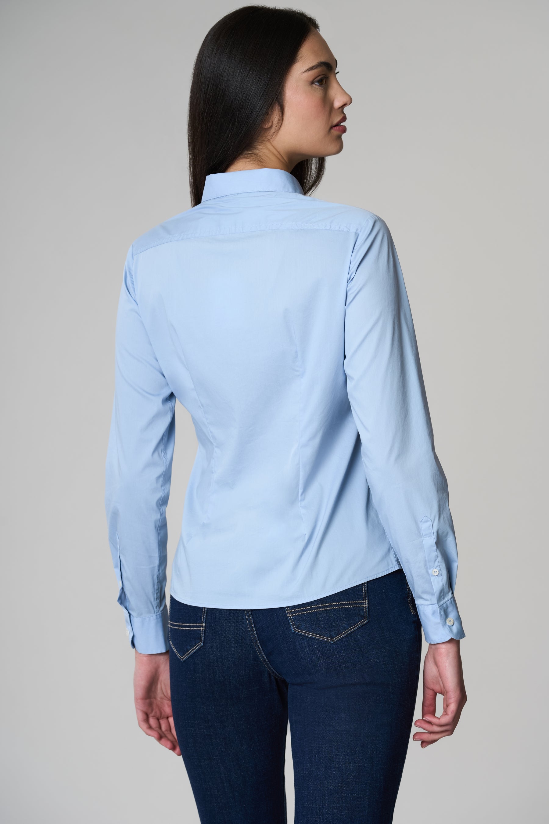 Camicia misto cotone stretch silky finishing