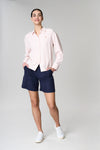 Camicia misto cotone popeline a righe