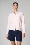 Camicia misto cotone popeline a righe