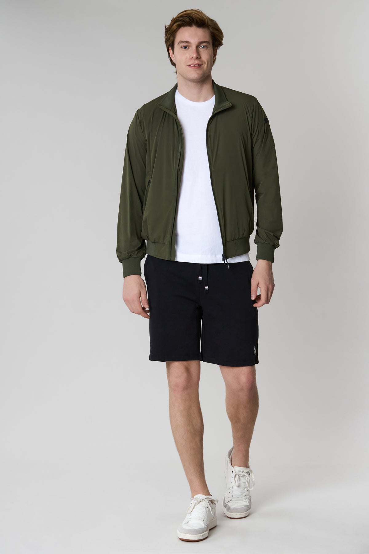 Bomber in stretch nylon