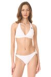Slip bikini microfibra bicolor con laccetti