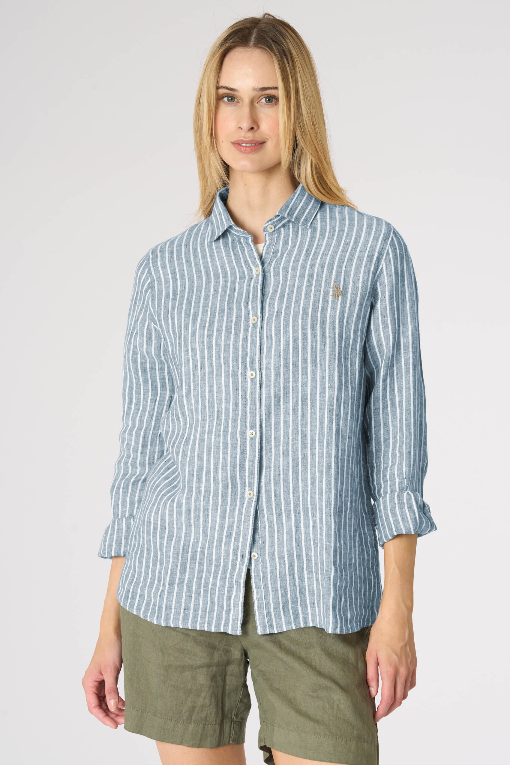 Camicia di lino a righe