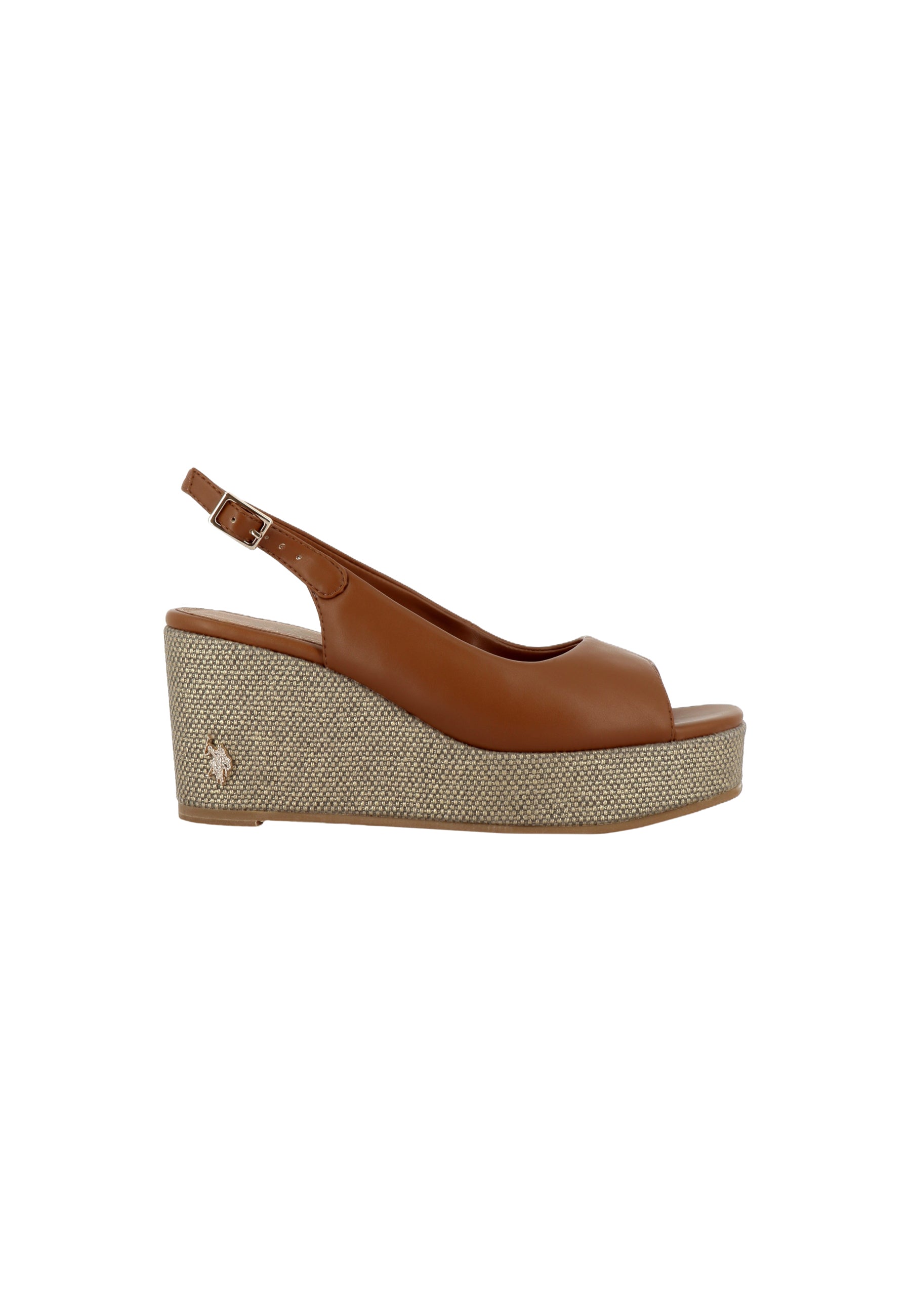 Sandalo da donna con cinturino e zeppa effetto intrecciato