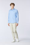 Camicia in cotone stretch popeline slim fit