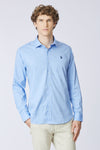 Camicia in cotone stretch popeline slim fit
