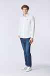 Camicia in cotone stretch popeline slim fit