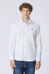 Camicia in cotone stretch popeline slim fit