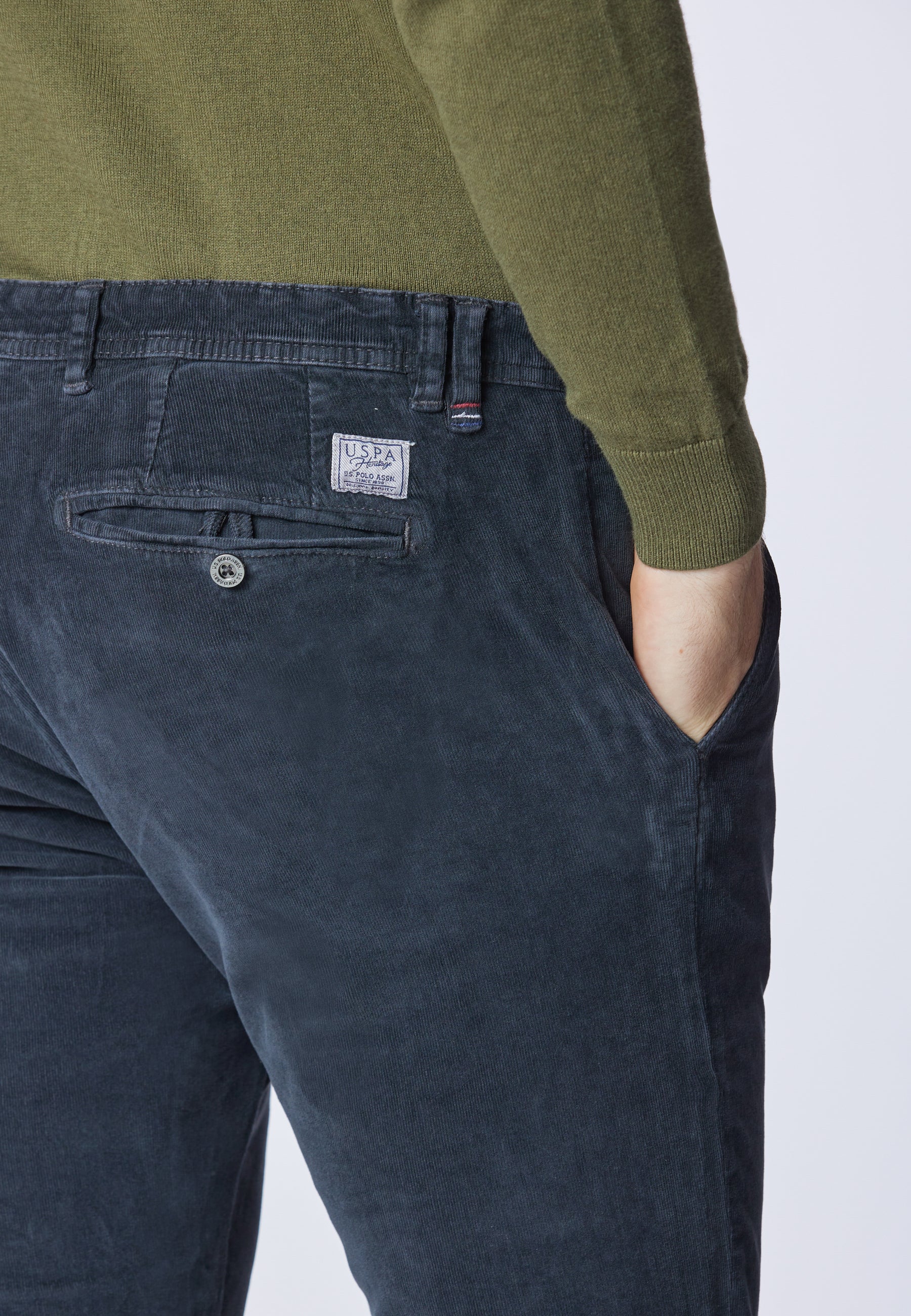 Pantalone chino in velluto