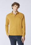 Polo a maniche lunghe heavy jersey tinto capo