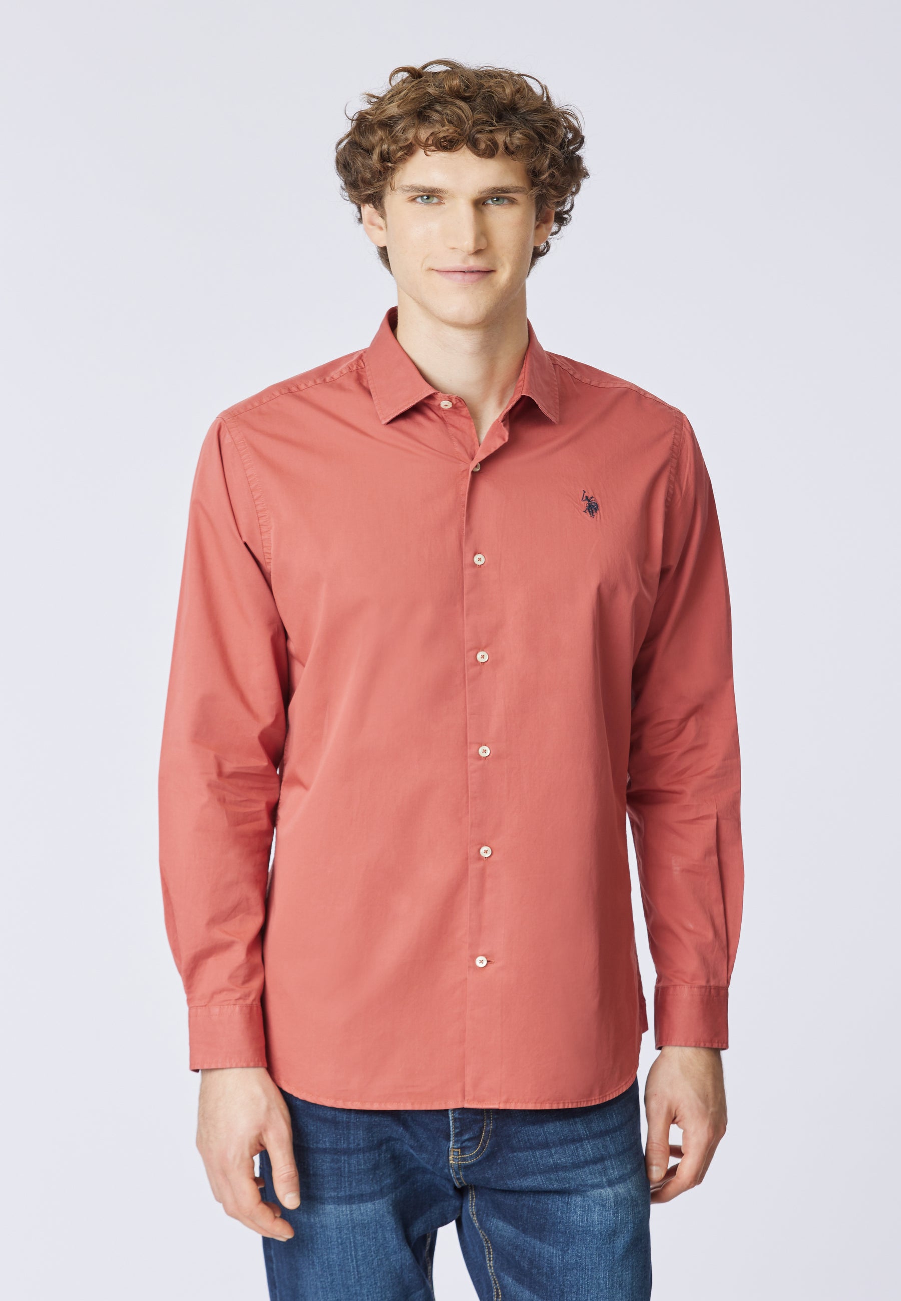 Camicia in cotone overdyed
