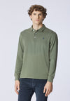 Polo a maniche lunghe heavy jersey tinto capo