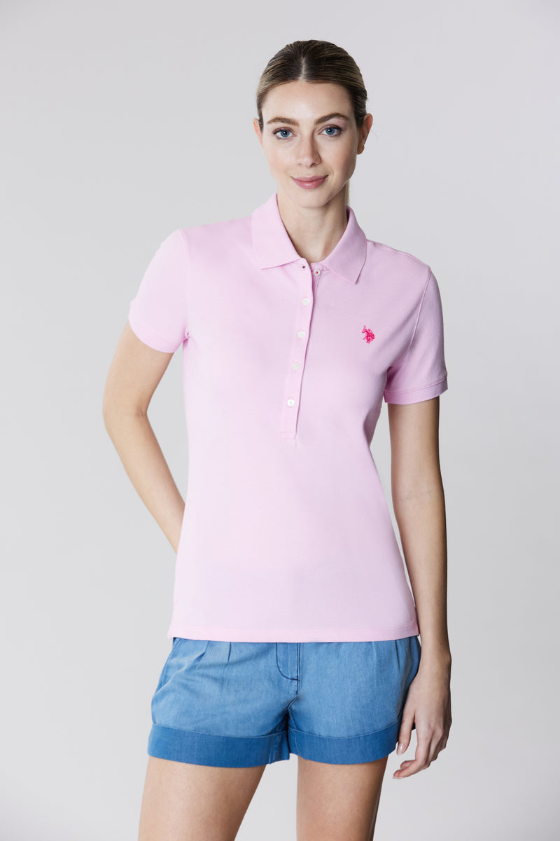Polo a maniche corte in cotone micropiquet stretch
