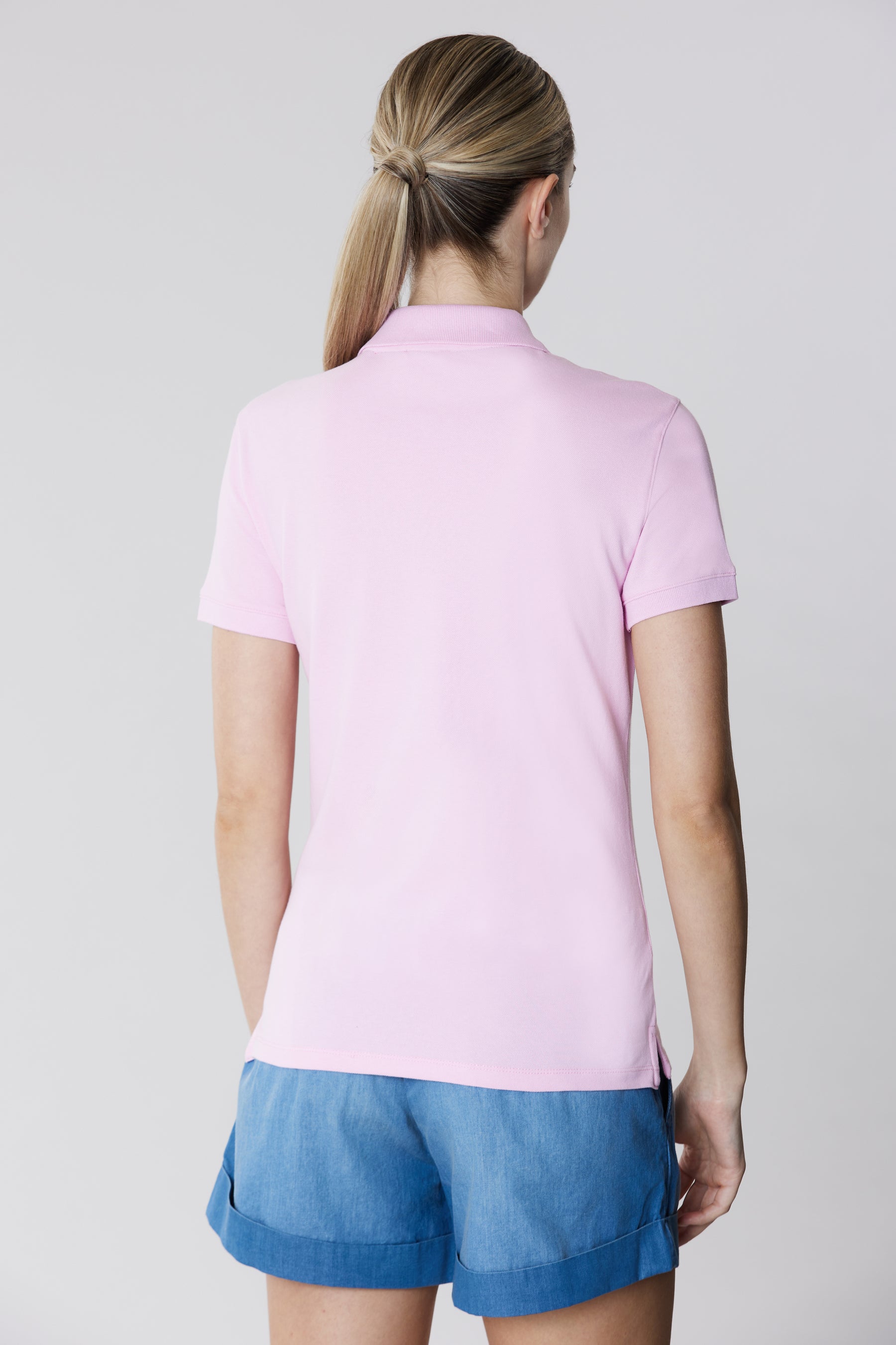 Polo a maniche corte in cotone micropiquet stretch
