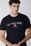 T-shirt a maniche corte in cotone con stampa U.S. Polo Assn.