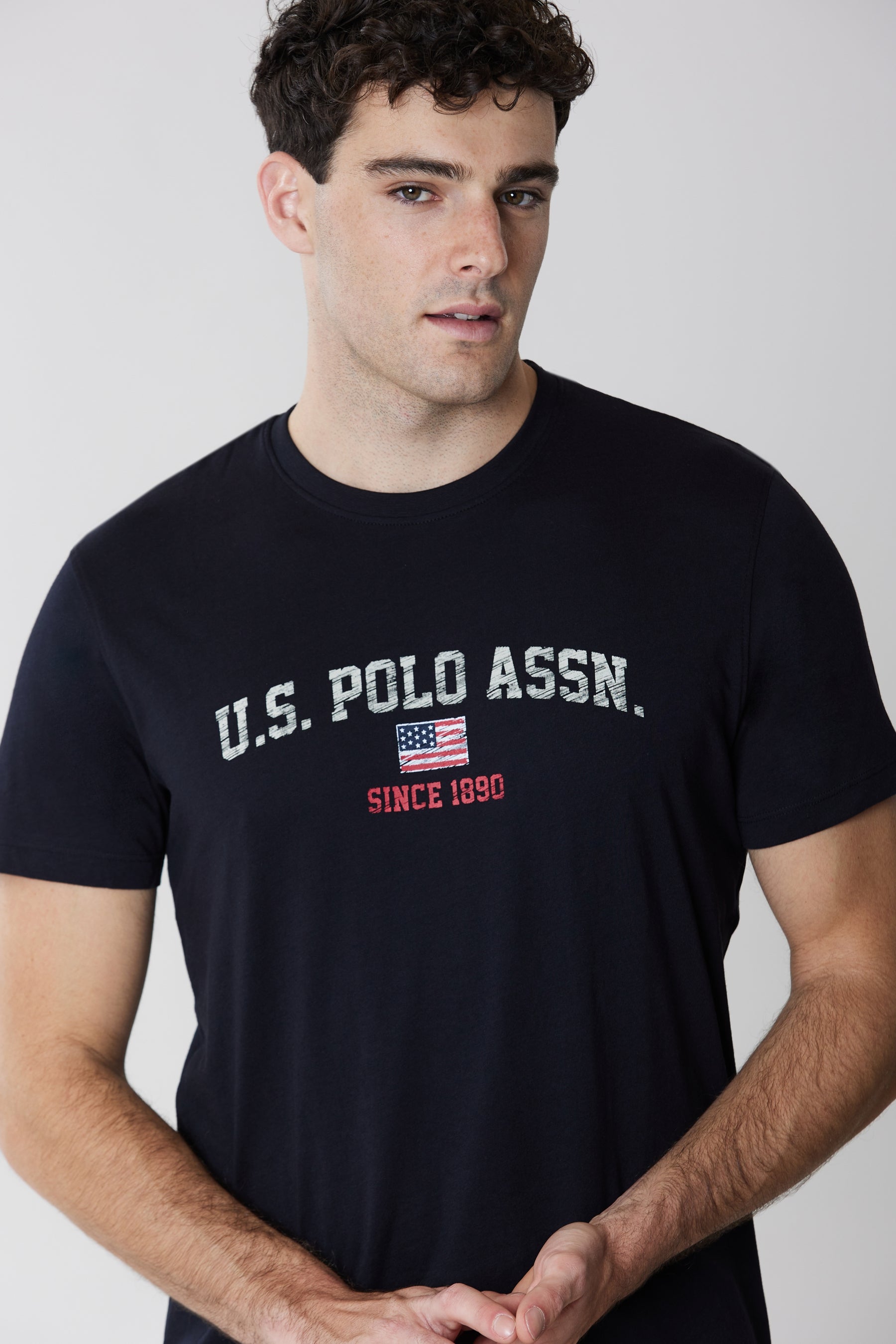 T-shirt a maniche corte in cotone con stampa U.S. Polo Assn.