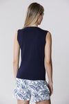 T-shirt senza maniche in cotone light jersey
