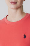 Felpa girocollo in cotone con logo