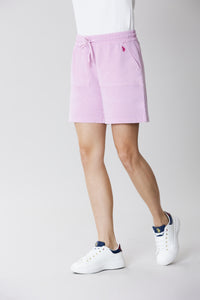 Shorts in felpa cotone stretch con logo