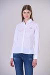 Camicia misto cotone stretch popeline con logo U.S. Polo Assn.