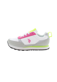 Sneaker da bambina in nylon, poliuretano e suede U.S. Polo Assn.