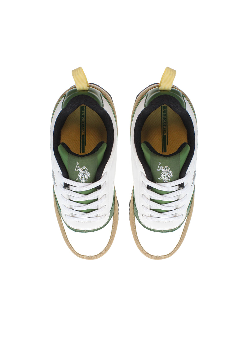 Sneaker da bambino in nylon, poliuretano e suede U.S. Polo Assn.