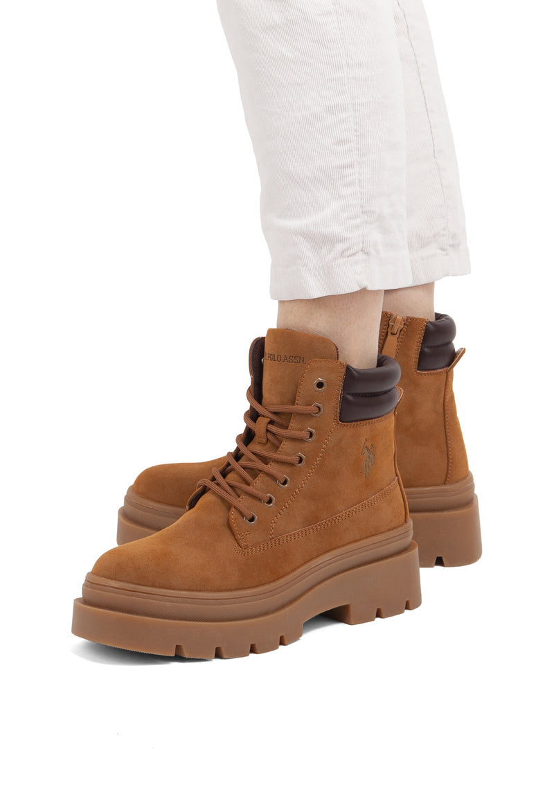 Stivaletto allacciato Shona da donna in suede