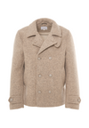 Cappotto doppiopetto con logo