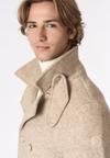 Cappotto doppiopetto con logo