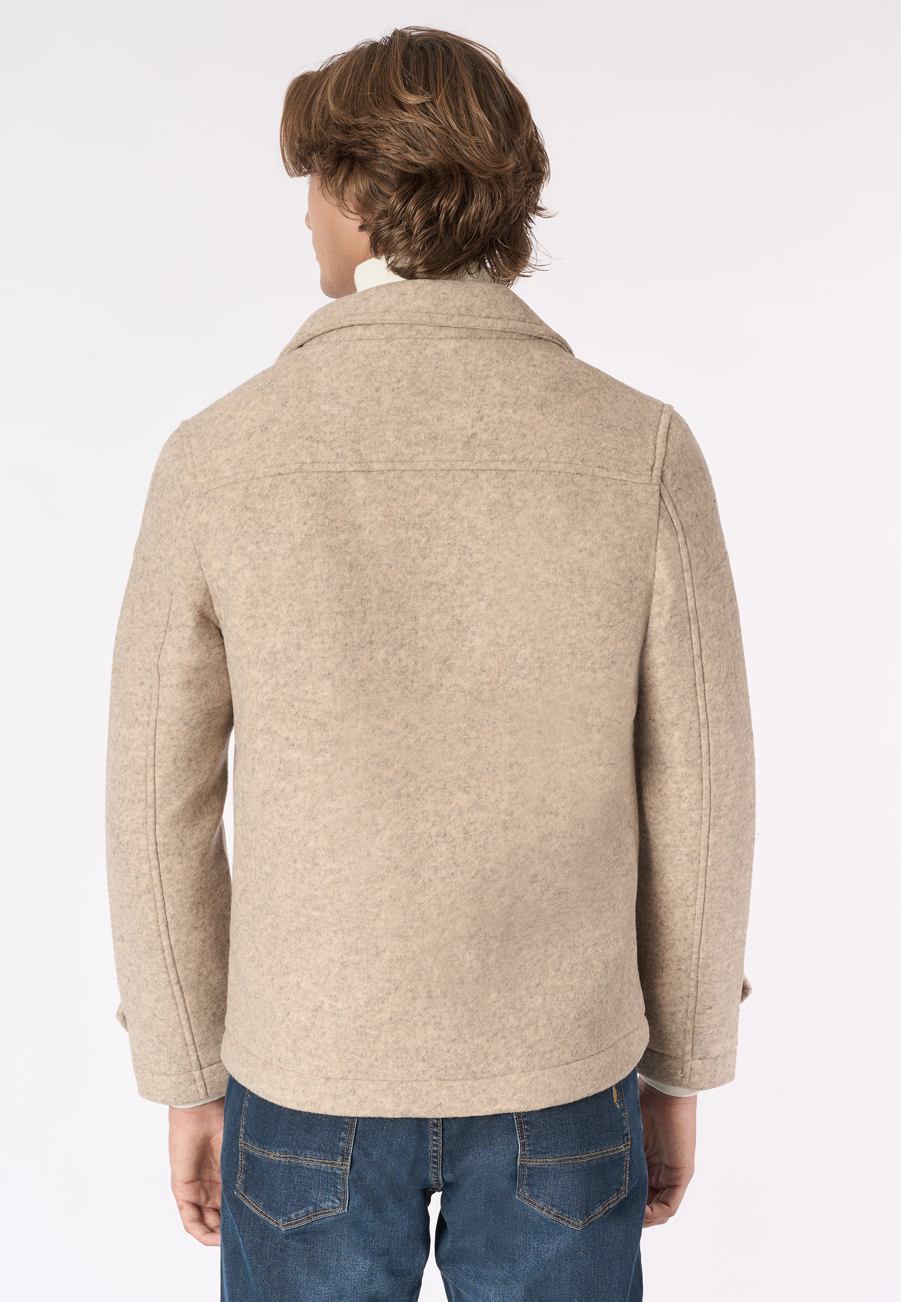 Cappotto doppiopetto con logo
