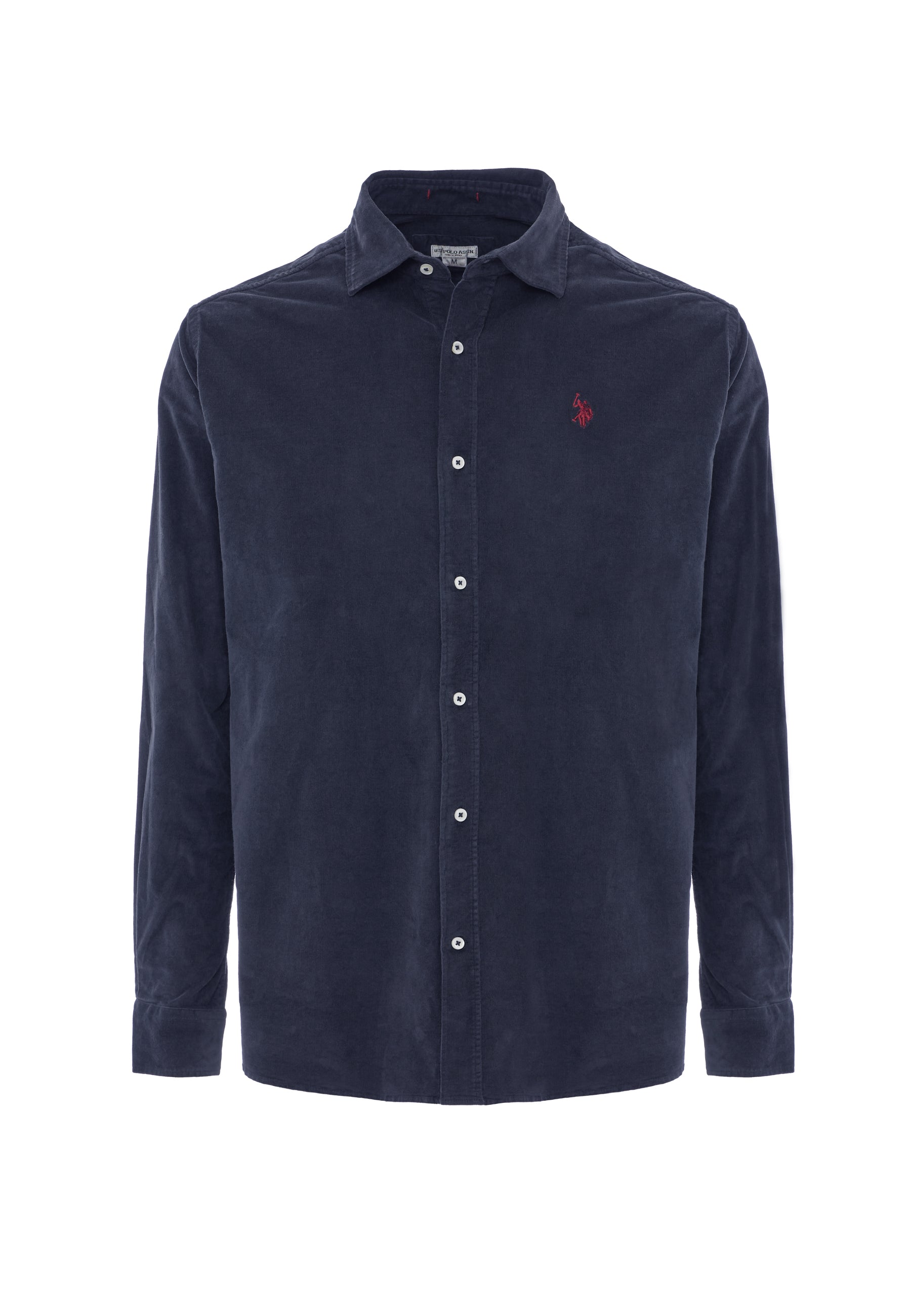 Camicia in velluto stretch con logo