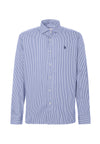 Camicia in cotone popeline a righe regular fit