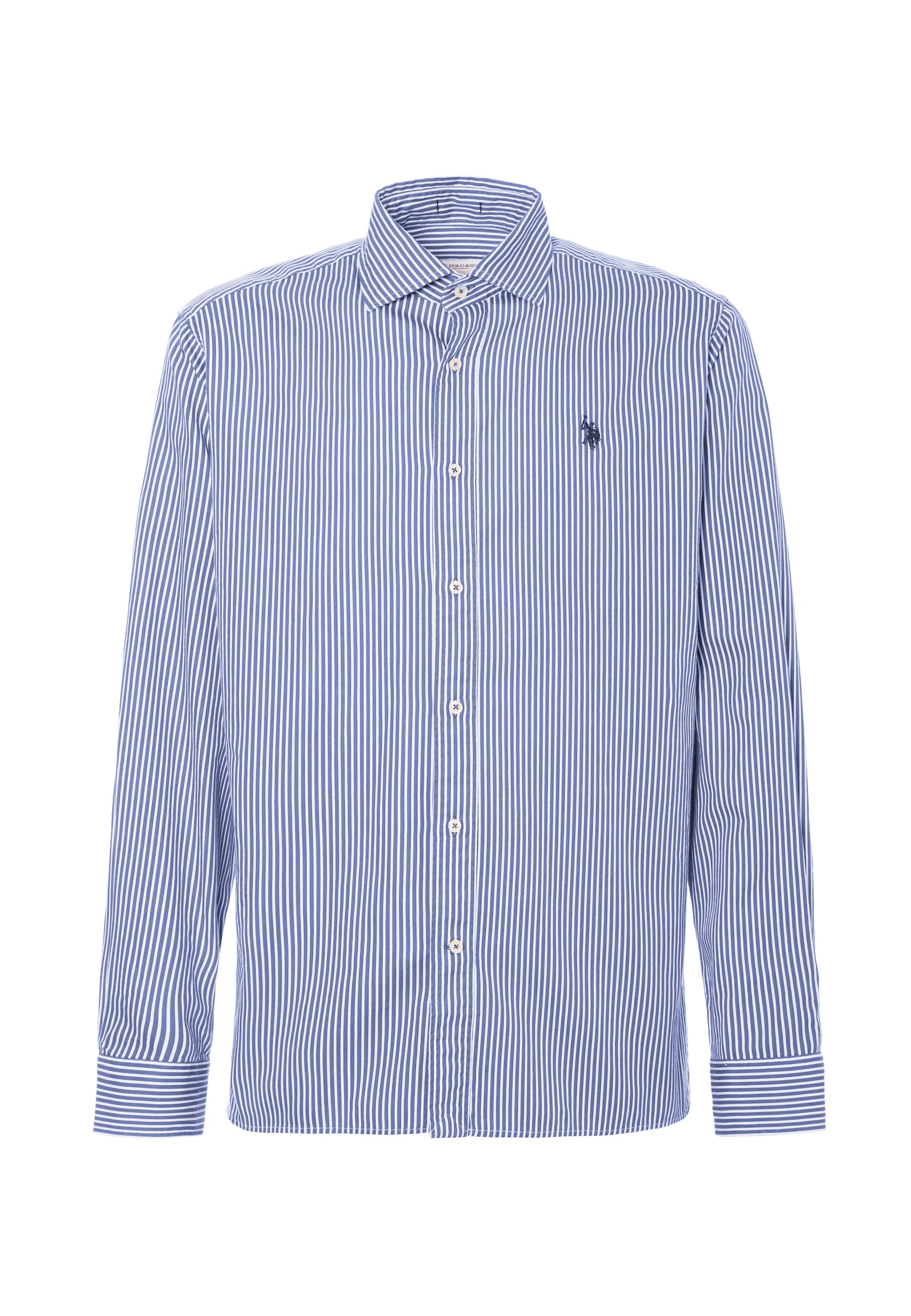 Camicia in cotone popeline a righe regular fit