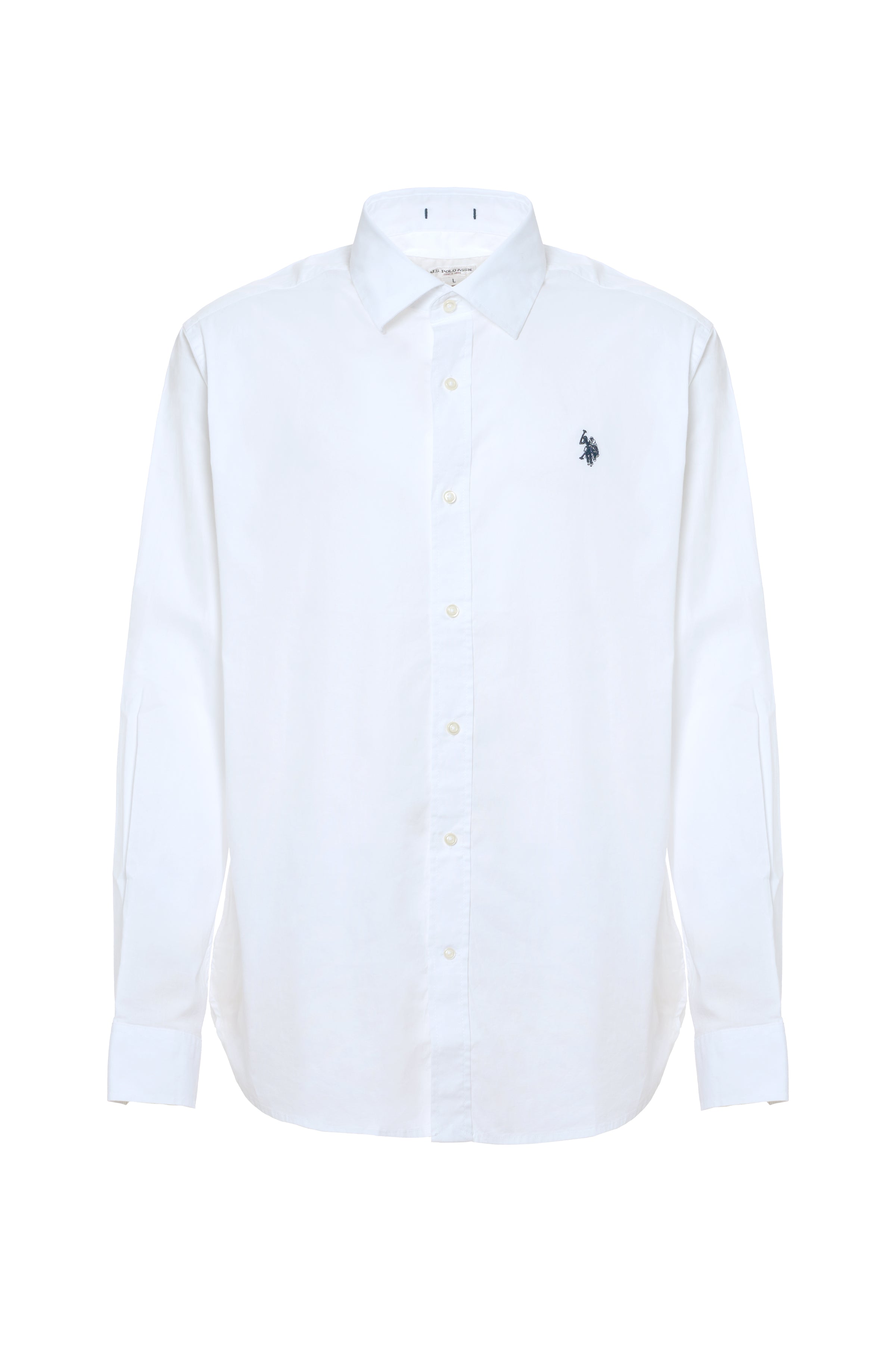 Camicia in cotone stretch popeline slim fit