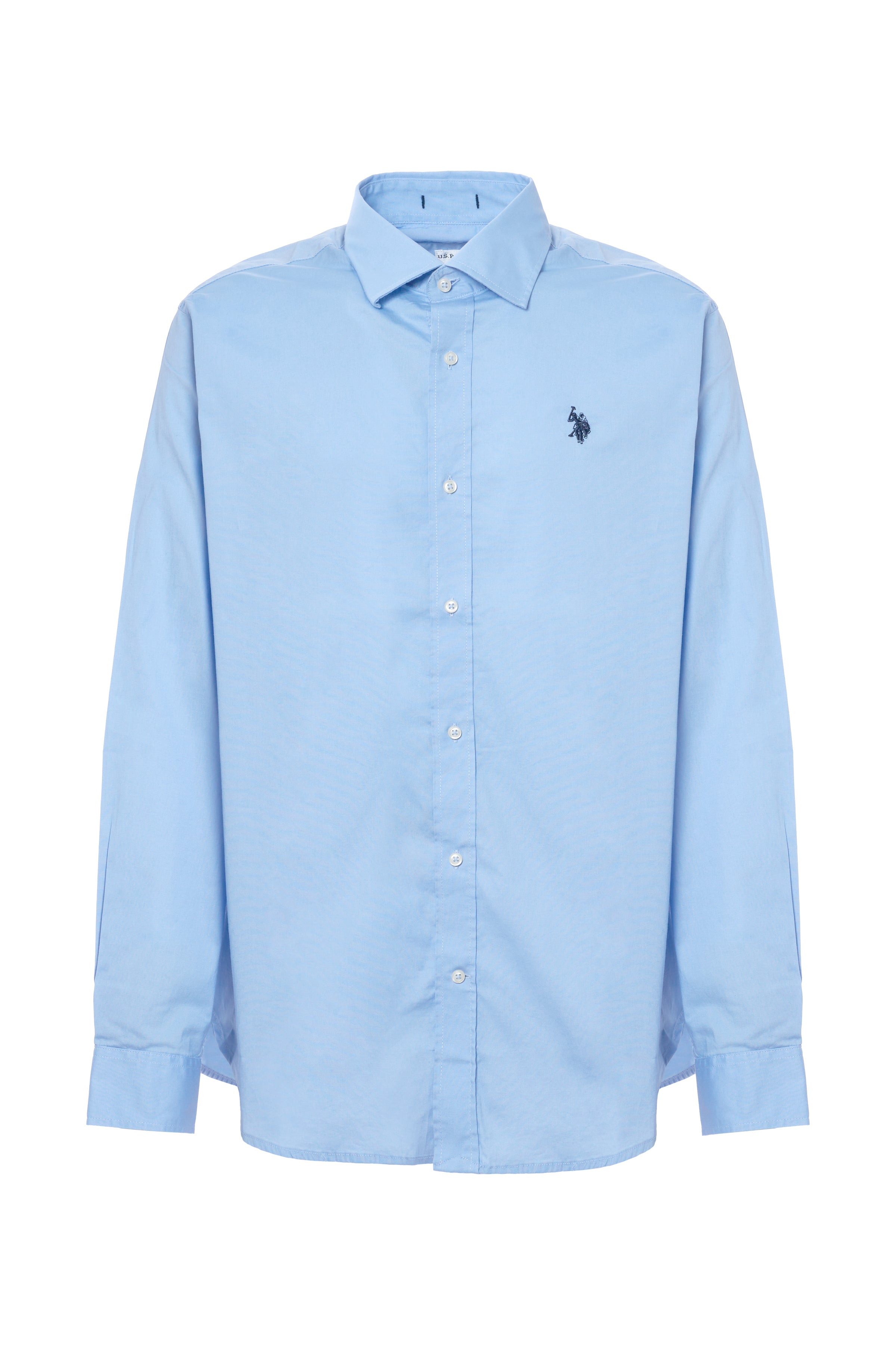 Camicia in cotone stretch popeline slim fit