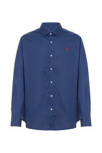 Camicia in cotone stretch popeline slim fit